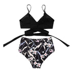 High Waist Bikini Set Womens Two Piece Swimwear Padded Cups