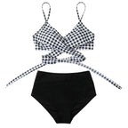 High Waist Bikini Set Womens Two Piece Swimwear Padded Cups