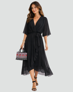 Della | Women's Maxi Wrap Dress | Summer, Flowy Silhouette | Sizes S-5XL