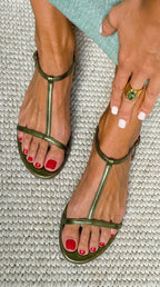 orthopedic sandals women | Minimalist Flat Open Toe T Strap Sandals