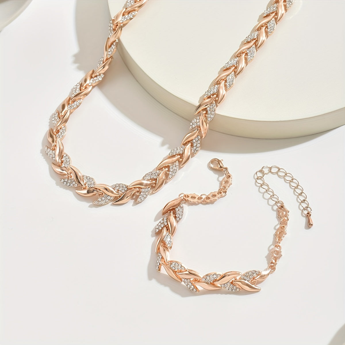 Pearl | Women Fishtail Necklace Glass Rhinestone