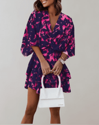 Eira | Midi Dress | Batwing Sleeve, V-Neck | Women's Spring Summer