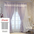 Saoirse | Embroidered Curtain Panels | Elf & Fairy Design, Light-Filtering | Set of 2 with Rings