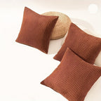 Una | Cushion Cover | Bohemian Rib Stripe, Soft Woven, Zip Closure