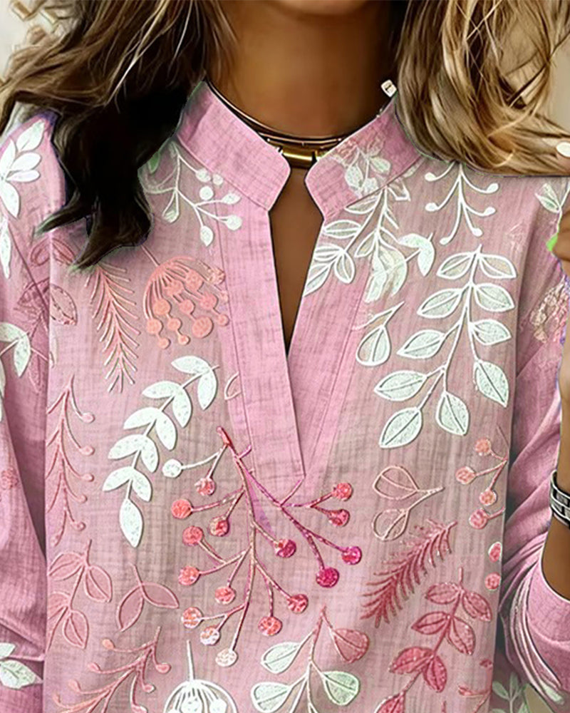 Hazel | Women's Floral Blouse | V-Neck, Lightweight | Spring Summer