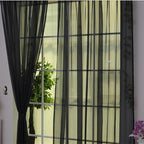 Zinnia | Voile Curtains | Floral, Transparent, Eyelet | 200x100cm, Set of 2