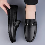 Men Genuine Leather Loafers Metallic Rope Detail