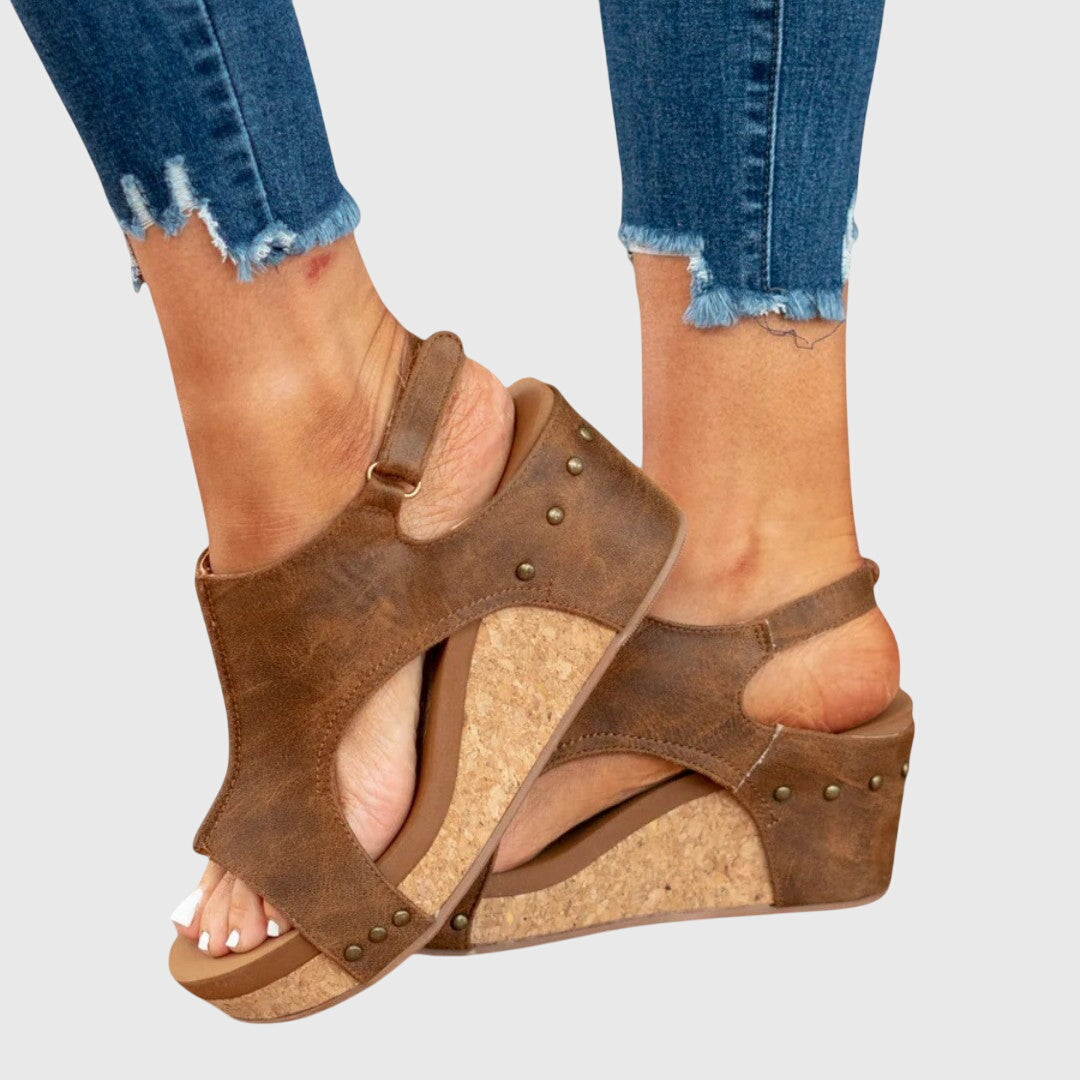 Ivy | Orthopedic Sandals for Women | Cushioned, Adjustable Buckle | Wedge