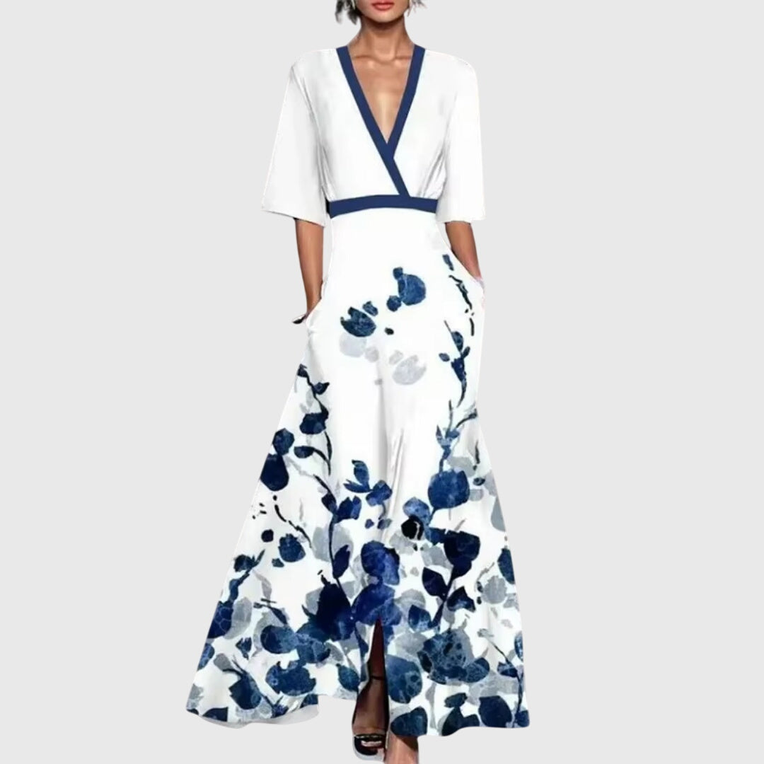Thalia | Women's Spring Dress | Floral, Flared Skirt & Waist Belt | S–2XL