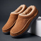 Orthopedic Slippers Men | Winter Fur Lined Plush Cushioned Sole