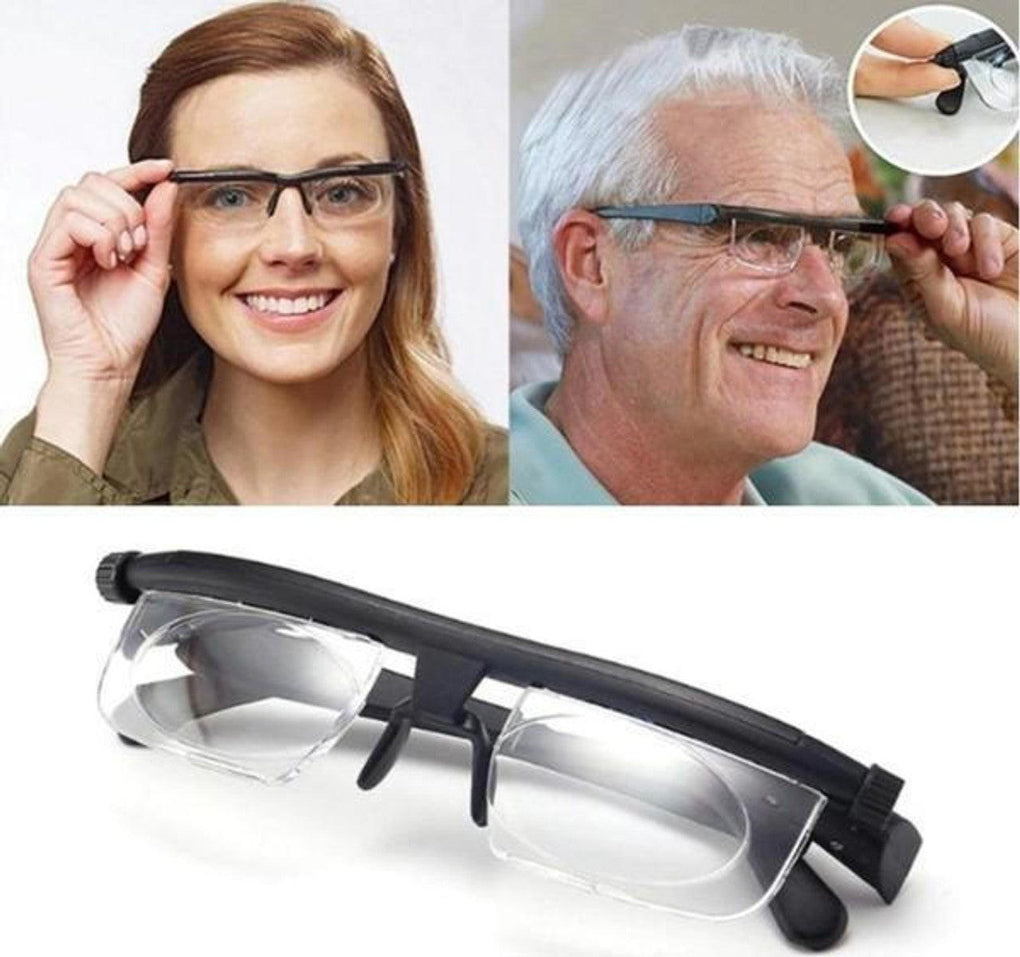 Adjustable Prescription Glasses Dual Lens Magnification
