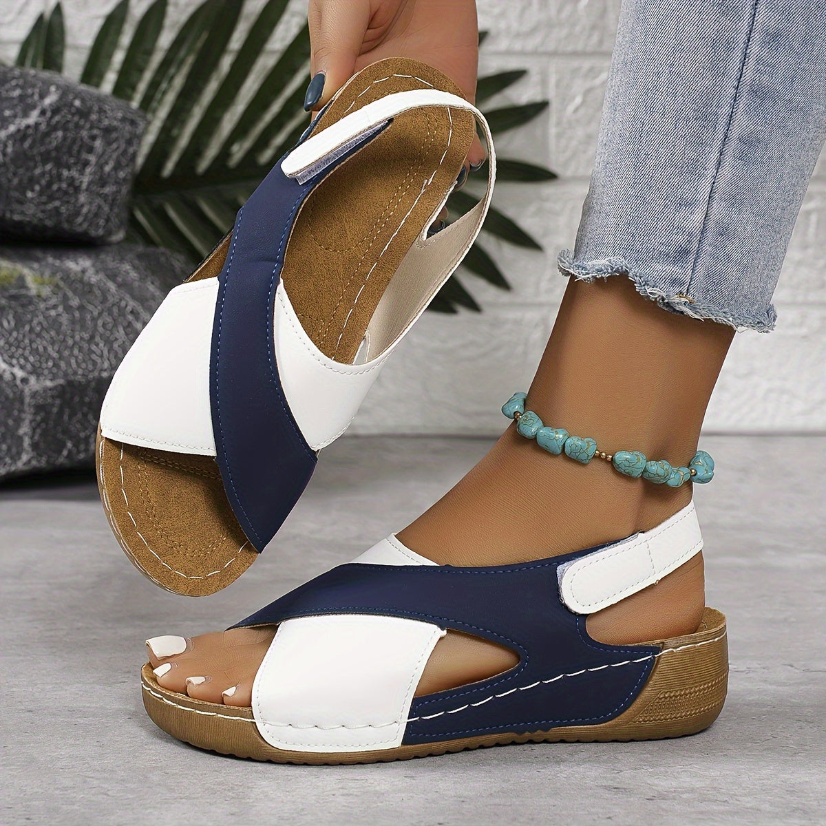 Women Orthopedic Sandals Lightweight Cushioned Footbed Anti Slip Sole