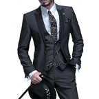 Men 3 Piece Suit Blazer Waistcoat Trousers