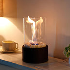 Fleur | Oil Lamp | Decorative Ethanol Flame Lamp | Metal & Glass, Indoor & Outdoor