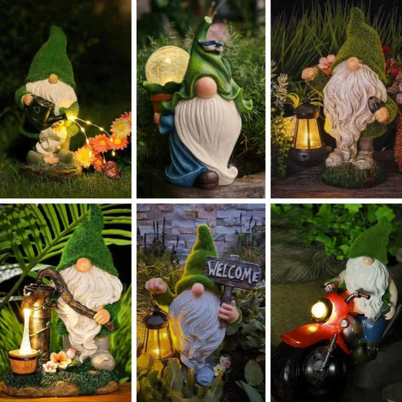 Linnea | Solar Garden Gnomes | Outdoor Decor, Weather-Resistant | Warm White Glow