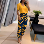 Vianne | Women 2 Piece Blouse Pants Set Puff Sleeve