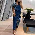 Vianne | Women 2 Piece Blouse Pants Set Puff Sleeve