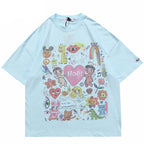 Graphic Tees Men Y2K Angels Print Oversized Streetwear Tee | Yara
