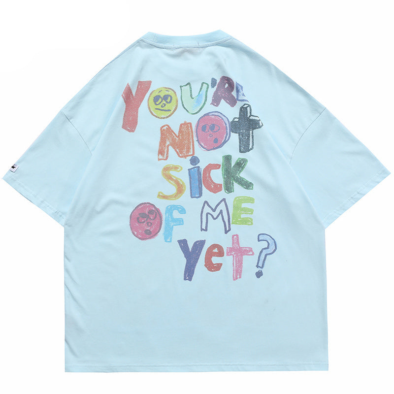 Graphic Tees Men Y2K Angels Print Oversized Streetwear Tee | Yara