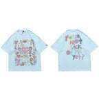 Graphic Tees Men Y2K Angels Print Oversized Streetwear Tee | Yara