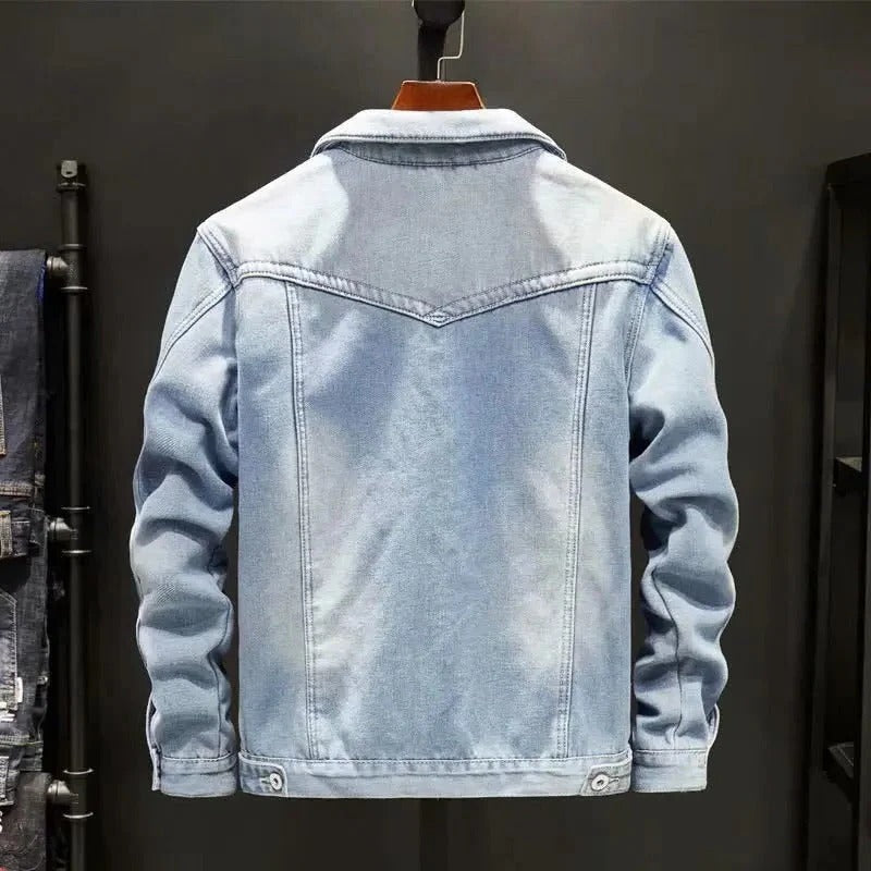 Unisex Denim Jacket Wind Resistant Lined
