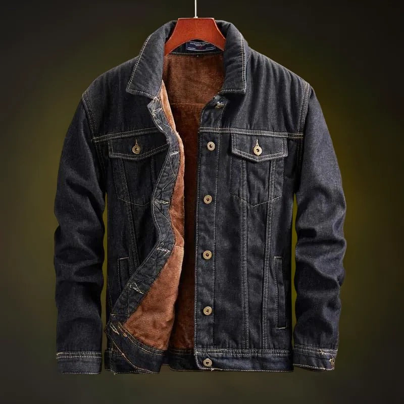 Unisex Denim Jacket Wind Resistant Lined