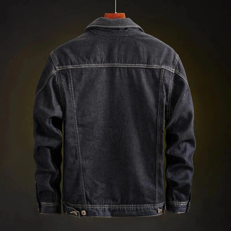 Unisex Denim Jacket Wind Resistant Lined