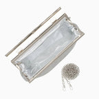 Linnea | Gold Evening Clutch Bag | Crystal Embellished, Snap Closure