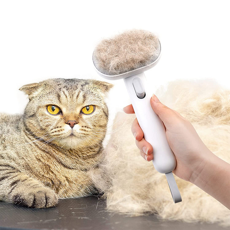Automatic Cleaning Cat Grooming Brush Self Cleaning