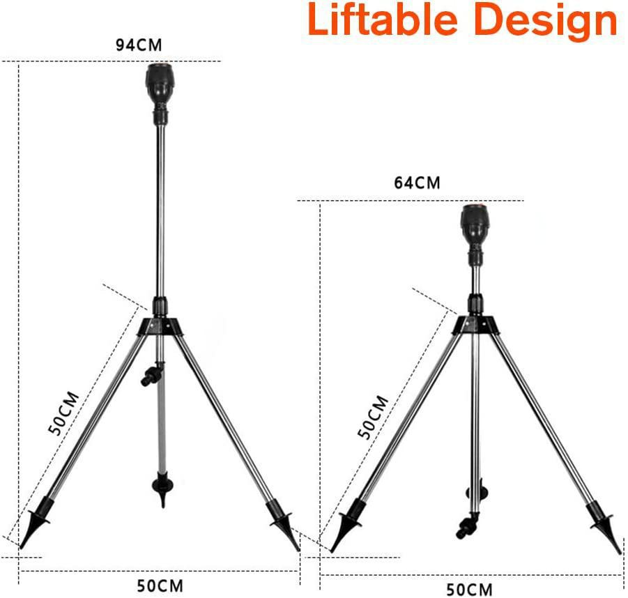 Automatic Rotating Garden Sprinkler Adjustable Tripod
