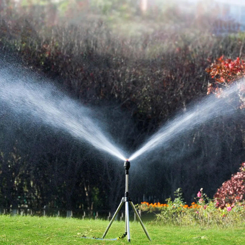 Automatic Rotating Garden Sprinkler Adjustable Tripod