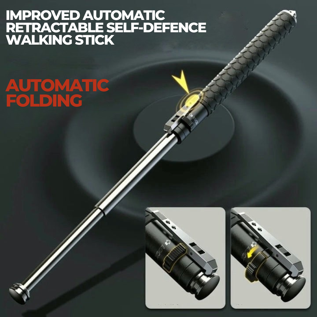 Gigi | Self-Defense Walking Stick | One-Click, Anti-Slip, Alloy | Urban Safety