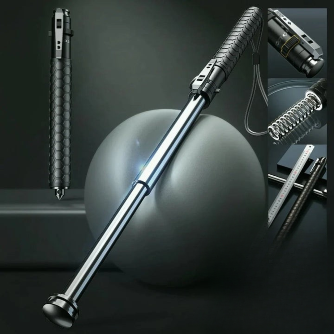 Gigi | Self-Defense Walking Stick | One-Click, Anti-Slip, Alloy | Urban Safety
