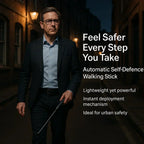 Lena | Self-Defense Walking Stick | Anti-Slip, One-Click, Alloy | Urban Safety