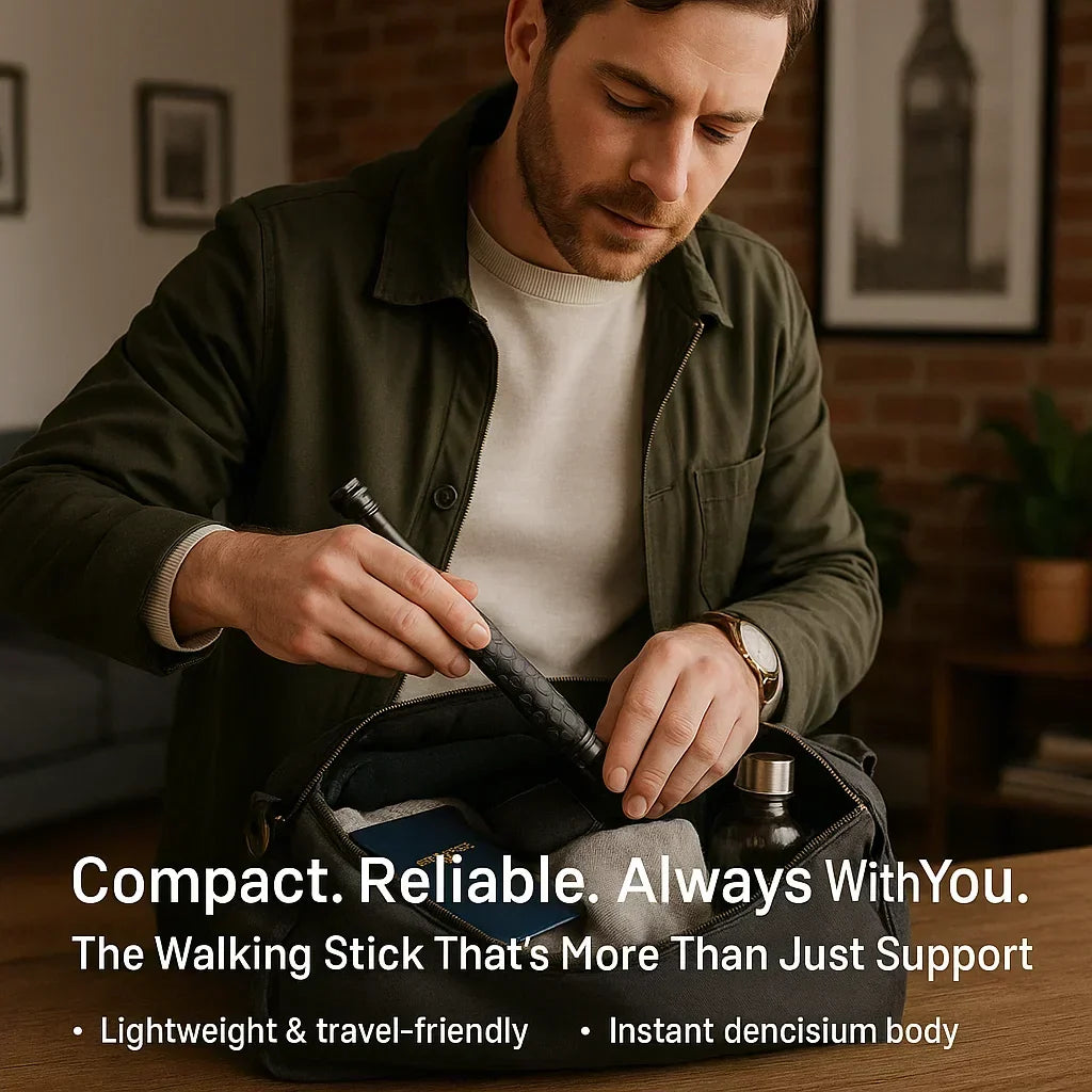 Gigi | Self-Defense Walking Stick | One-Click, Anti-Slip, Alloy | Urban Safety