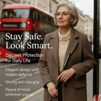 Gigi | Self-Defense Walking Stick | One-Click, Anti-Slip, Alloy | Urban Safety