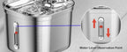Stainless Steel Cat Water Fountain 73oz Triple Filtration
