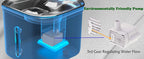 Stainless Steel Cat Water Fountain 73oz Triple Filtration