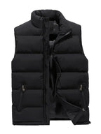 Saoirse | Men's Quilted Vest | Sleeveless Body Warmer | Zip Pockets, Stand Collar