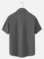Cocktail Shirt | Men's Striped Toucan Short Sleeve Casual Shirt