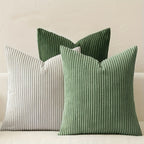 Una | Cushion Cover | Bohemian Rib Stripe, Soft Woven, Zip Closure
