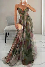 Hazel | Women's Maxi Dress | Floral Print, Adjustable Back | Sleeveless