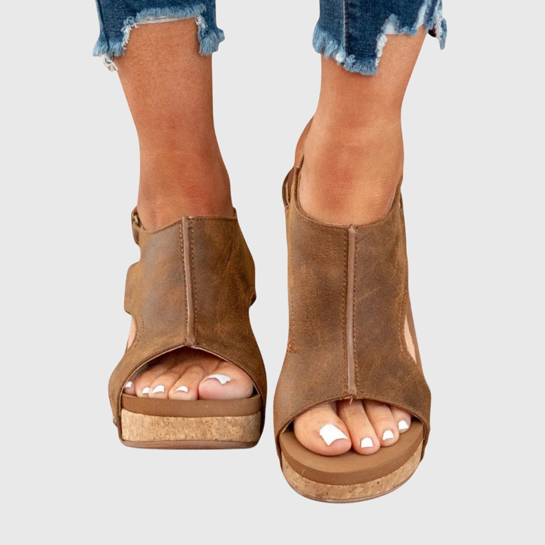 Ivy | Orthopedic Sandals for Women | Cushioned, Adjustable Buckle | Wedge