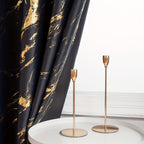 2 Piece Blackout Curtains Marble Print Ring Top