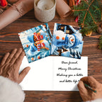 Diamond Painting Christmas Cards 12 Piece Snowman Reindeer Craft Kit