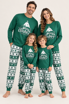 Christmas Pajamas Family Matching Sets Cotton Women Men Kids Baby