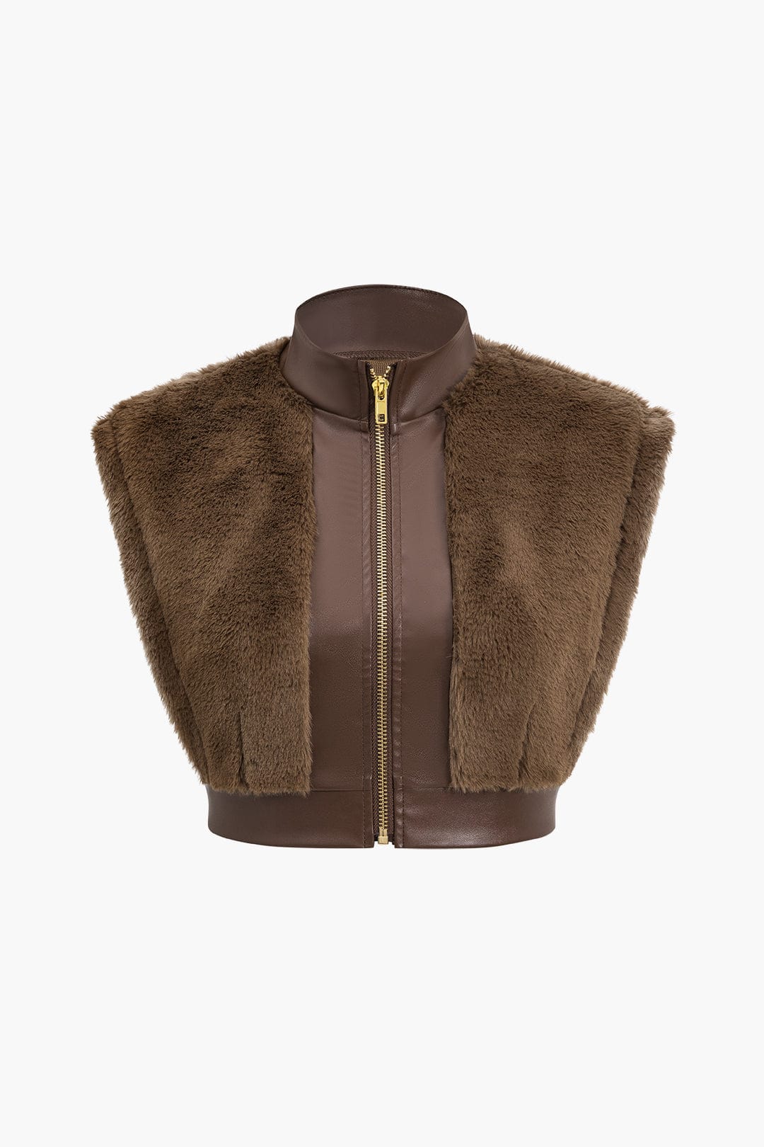 Xanthe | Faux Leather Co-ord Set | Women's Top & Mini Skirt | Faux Fur Trim