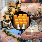 Zelda | LED Flameless Candles | Ivory, Waterproof, Remote & Timer | 12-Pack