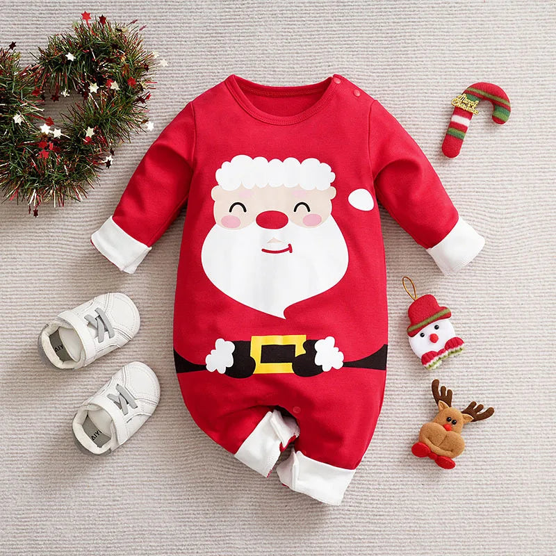 Christmas Costume Baby Unisex Boys Girls Soft Cotton Festive Outfit