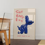 Soraya | Canvas Wall Poster | Balloon Dog Typography Print | Frameless, Modern